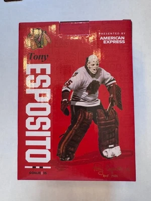 Chicago Blackhawks Tony Esposito Centennial Bobblehead SGA 11/15/25 New In Box - Image 1 of 2