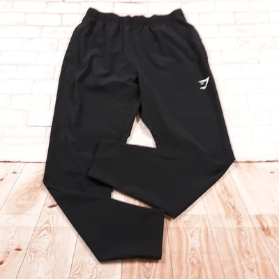 Gymshark 慢跑裤 健身房锻炼 女式 中号 弹性腰围 黑色 锥形 — 第 1/4 张图片