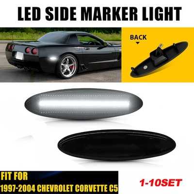 Luz marcadora LED lateral branca fumaça para 1997-2004 Chevrolet Corvette C5 - Imagem 1 de 4