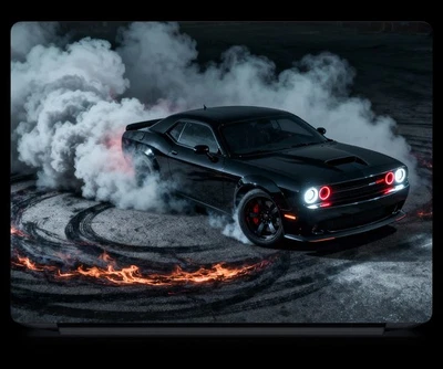 Laptop Skin Vinyl Dodge Challenger Hellcat Sticker 10 - 17 In Decals Chromebook - Image 1 of 3