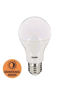 1x XanLite LED Birne 10W = 60W E27 matt 806lm neutralweiß 4000K Dämmerungssensor - Bild 1 von 4