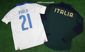 Puma Men's PIRLO Italia Away Soccer Jersey & 1/4 Zip Training Top, Size S - Picture 1 of 12