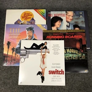 Lot Of 5 Comedy Movies On 12” Laserdiscs Running Scared Switch Mrs Doubtfire ++ - Picture 1 of 11