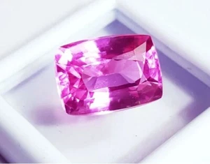 Piedras preciosas sueltas de 9,50+ quilates con forma de cojín de zafiro rosa natural certificado - Imagen 1 de 6