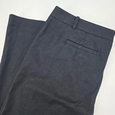 Kate Hill Women’s Linen Cotton Straight Leg Dress Pants Black Size 14 - Image 1 of 4