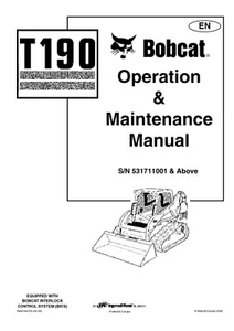 Bobcat t 190 - Operation-Maintenance Manual auf Papier gedruckt - Bild 1 von 2