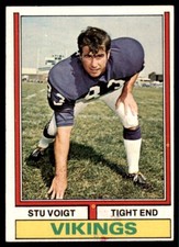 1974 Topps Stu Voigt Football Card Minnesota Vikings #351