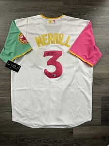 Jackson Merrill Signed Nike Jersey San Diego Padres Beckett COA Authentic Auto - Picture 1 of 4