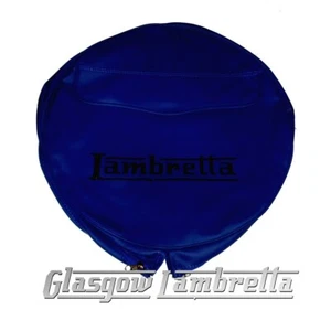 Lambretta DARK BLUE VINYL SPARE WHEEL COVER with POCKET 3.50 x 10 Li TV SX GP - Picture 1 of 2