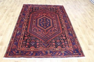 VINTAGE HANDMADE PERSIAN WOOL RUG, VERY HARD WEARING 210 X 150 CM - Picture 1 of 12