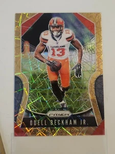 2019 Panini Prizm Gold Laser Odell Beckham Jr SP Cleveland Browns Tough Pull - Picture 1 of 11