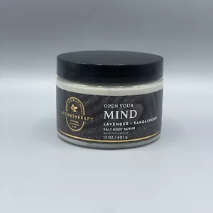 Bath Body Works Aromatherapy OPEN YOUR MIND Lavender Sandalwood Salt Body Scrub - Picture 1 of 4