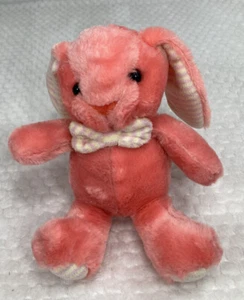 Kellytoy Rabbit Plush lovey toy Coral Pink 9" Bunny Stuffed Animal plush - Picture 1 of 3