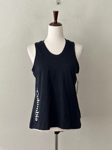 NWT! COLUMBIA Women's Sz M North Cascades Logo Print Sleeveless Tank Top Black - Picture 1 of 6
