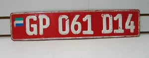 Republic of Sierra Leone, West Africa Vehicle License Plate "GP 061 D14"" - Picture 1 of 2