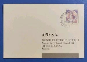 1980 Castelli lire 180 isolato su cartolina - stampa commerciale per l'estero RR - Imagen 1 de 3