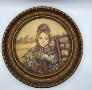 Authentic Artini Vintage Framed Etching Young Child - Picture 1 of 14