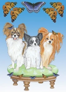 Papillon Blanko Notizkarte - Bild 1 von 1