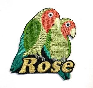 Lovebirds Bird Patch Personalized Custom Iron-on - Picture 1 of 1