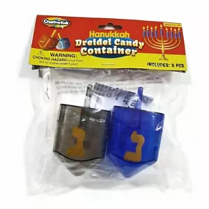 Hanukkah Dreidel Candy Container Chanukah Gift Toy 2 PCS Judaica Kids Present - Picture 1 of 5