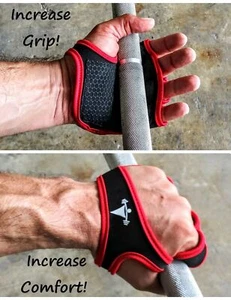 LTrevFit Empuñadura de mano Almohadillas de levantamiento de pesas Guantes de entrenamiento Gimnasio Fitness Profesionales Empuñaduras de palma - Imagen 1 de 33