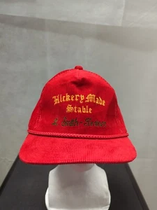 Vintage Hickery Made Stable Courdory Snapback Hat Youngan - Picture 1 of 7
