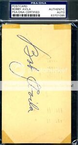 Bobby Avila Psa/dna Authenticated Signed 1949 Gpc Autograph