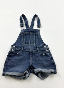 Levi’s Shortalls Girls 10 Blue Jeans Denim Overall Shorts - Picture 1 of 9