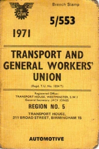 Reino Unido, 1971, Libro de Suscripción de Fondo - Transporte y Trabajadores Generales - Imagen 1 de 3