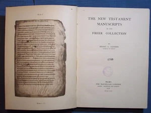 NEW TESTAMENT WASHINGTON MANUSCRIPTS FREER 1918 PETER HALBERT FAMILY BIBLE LOST - Picture 1 of 12