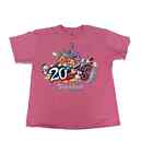 2013 Disneyland T shirt Crew neck Tee Pink cotton, Disney Characters Graphics