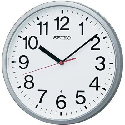 SEIKO Clock KX230S Radio wave analog Silver metallic NEW from Japan - Image 1 of 3