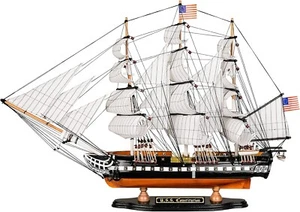 Elegant 26” USS Constitution Replica - Fully Assembled Nautical Tabletop Decor - Picture 1 of 8