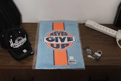 Wwe Authentic John Cena Light Blue/Orange Never Give Up Rally Towel - Image 1 of 4
