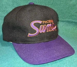 Gorra negra vintage Sports Specialties Phoenix Suns Snapback NBA Script - Imagen 1 de 6