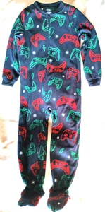 CARTER'S GAME CONTROLLER FOOTED SLEEPER-BLACK*GREEN & RED- CHILD SIZE 5-NWT - Picture 1 of 3