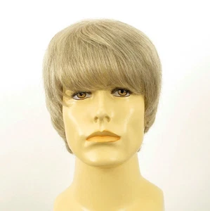 Perruque homme 100% cheveux naturel blanc méché gris EMILE 51 - Imagen 1 de 8