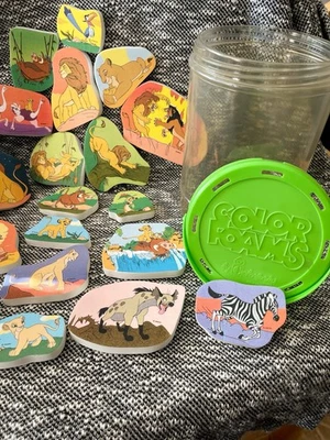Vintage Disney The Lion King Color Foams Figures Toy 1994 Bathtub Blocks Read* - Image 1 of 4