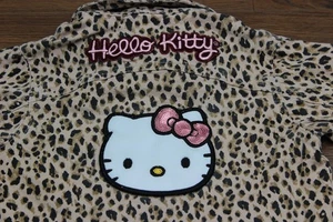 365 Kids Hello Kitty Leopard Print Denim Long Sleeve Kids Girls Cotton Jacket 7 - Picture 1 of 13