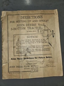 John Deere No.5 5c Tractor Plow Manual  - Picture 1 of 1