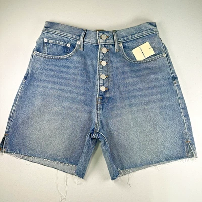 Pantalones Cortos de Jean Lucky Brand Para Mujer 10/30 Corte Azul Denim Viajero Botón Mosca NUEVO Foto 1 de 4