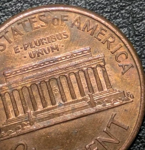 2000 1c True Wide Am Variety Memorial Red Grease Filled Woodgrain Like Error - Picture 1 of 21
