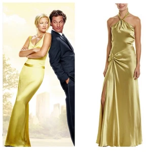 Butter Yellow Satin Dress, Sz 12 ABS Essentials How To Lose a Guy in 10 Days - Picture 1 of 9