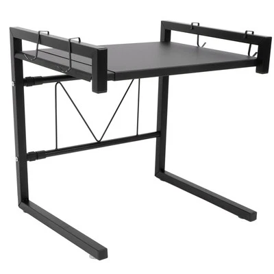 Schwarz Teleskop Mikrowelle Rack Küche Lagerung Regal Multifunktionale - Bild 1 von 4