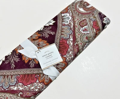 Williams Sonoma Fall Harvest Anton Paisley Dinner Table Runner 18" X 108" New - Image 1 of 4