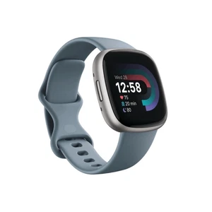 NEW Fitbit Versa 4 Fitness Smartwatch Daily Readiness Waterfall Blue / Platinum - Picture 1 of 10