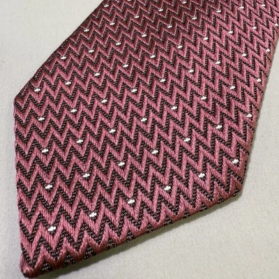 Corbata Tom Ford Hecha en Italia 100% Seda Rojo Geométrico Diseñador Foto 1 de 4