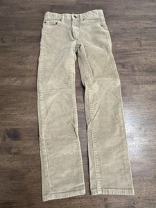 J Crew Crewcuts Boys Slim Fit Corduroy Pants Size 8 Adjustable Waist Tan NWOT - Picture 1 of 7