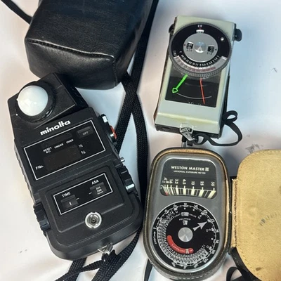 Medidor de flash Minolta III, Vivitar 30, Western Master Foto 1 de 4