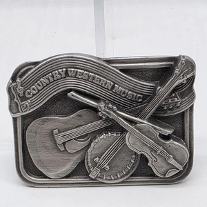 Bergamota Brass Works Country Western Music Cinturón Hebilla Vaquero Rodeo 1984 - Imagen 1 de 7